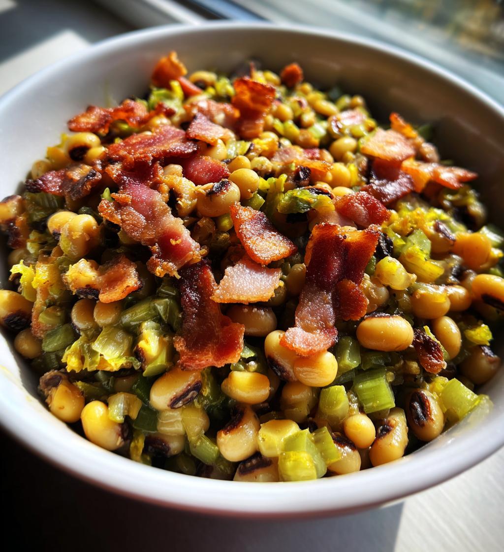 southern black eyed peas with bacon