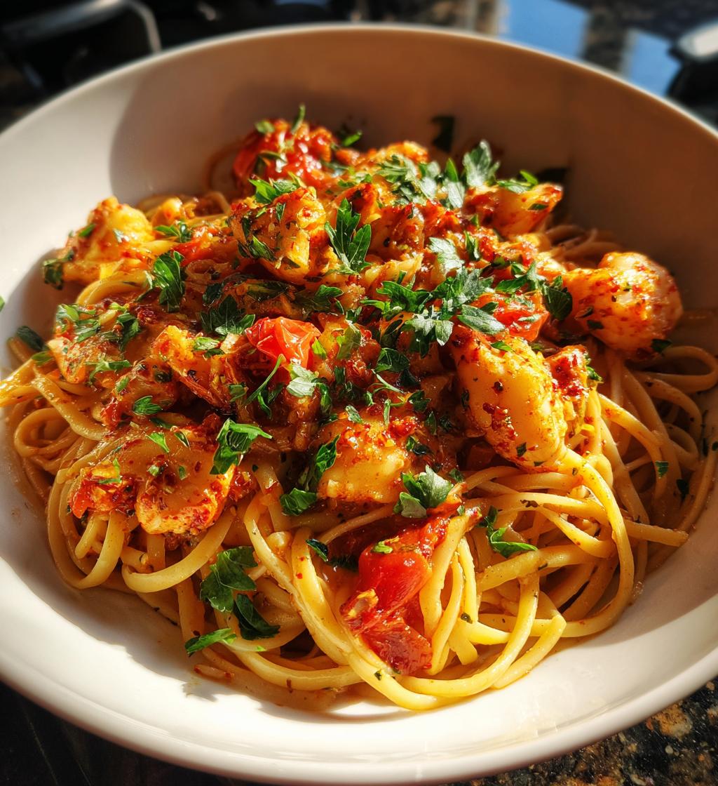 spicy lobster pasta