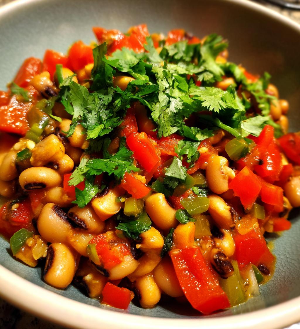 spicy vegetarian black-eyed peas recipe