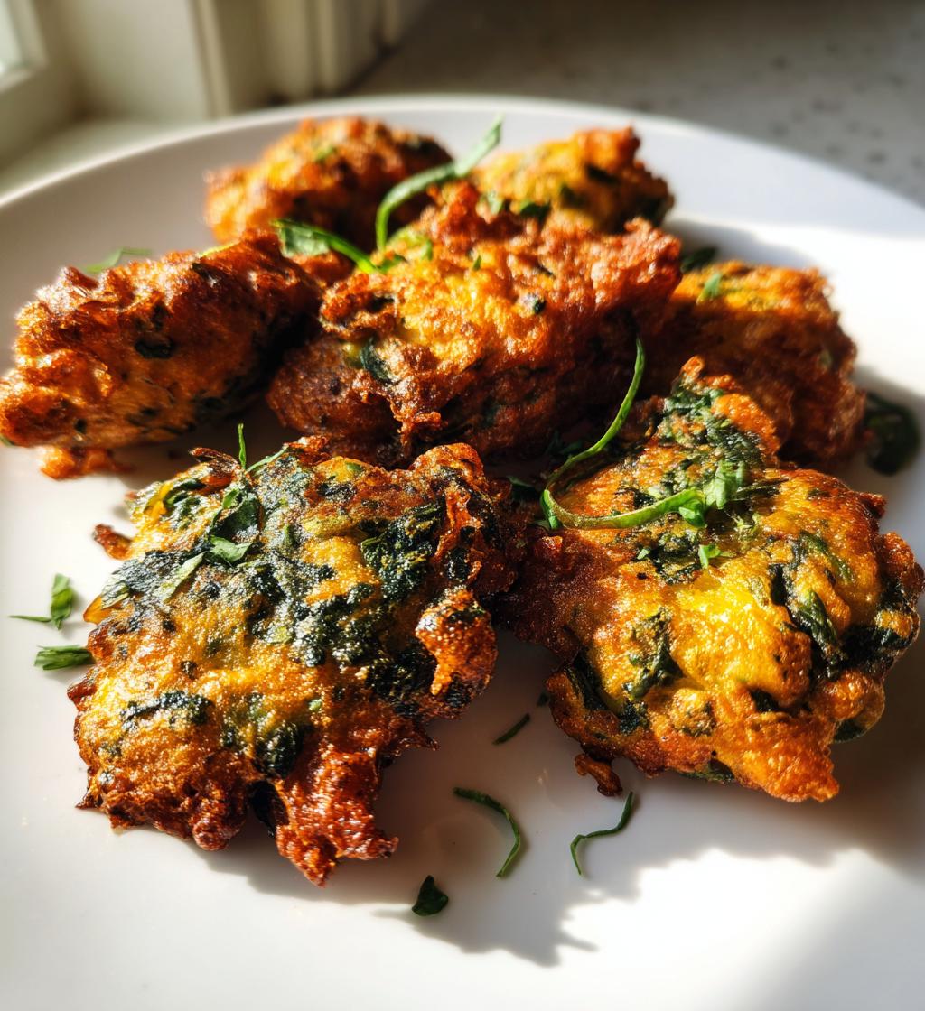spinach black-eyed peas fritters