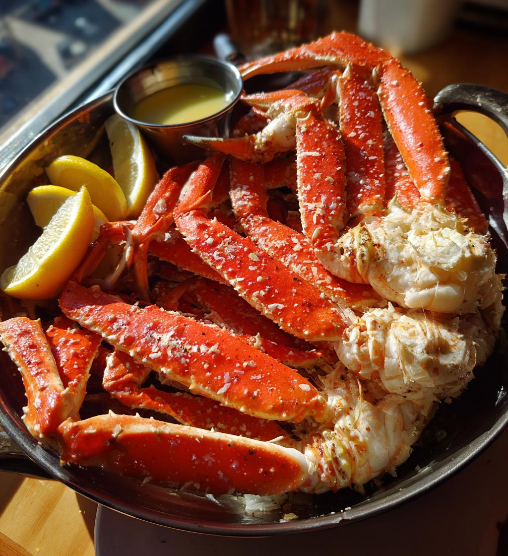 steaming frozen crab legs in pot