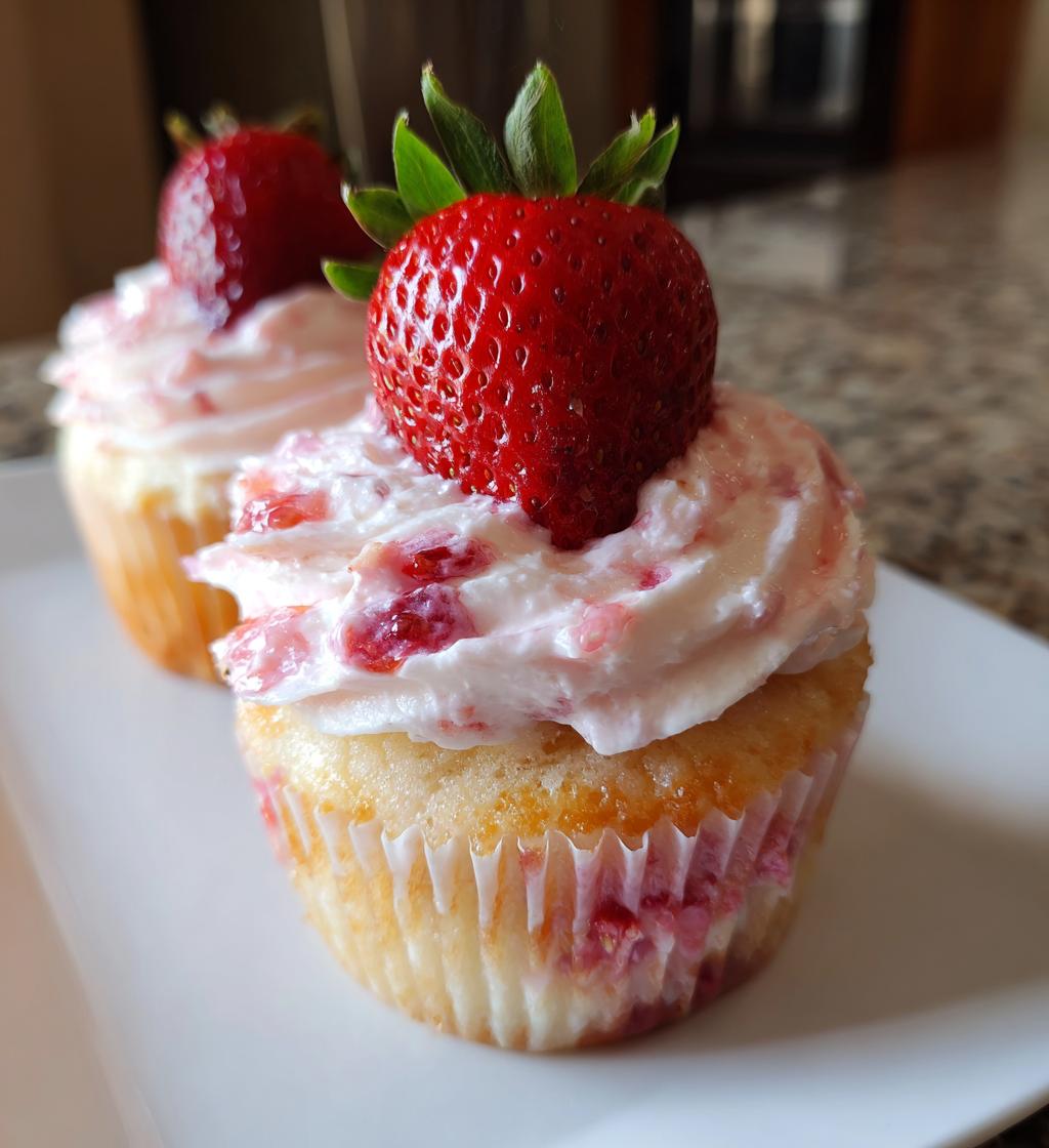 strawberry valentine cupcakes