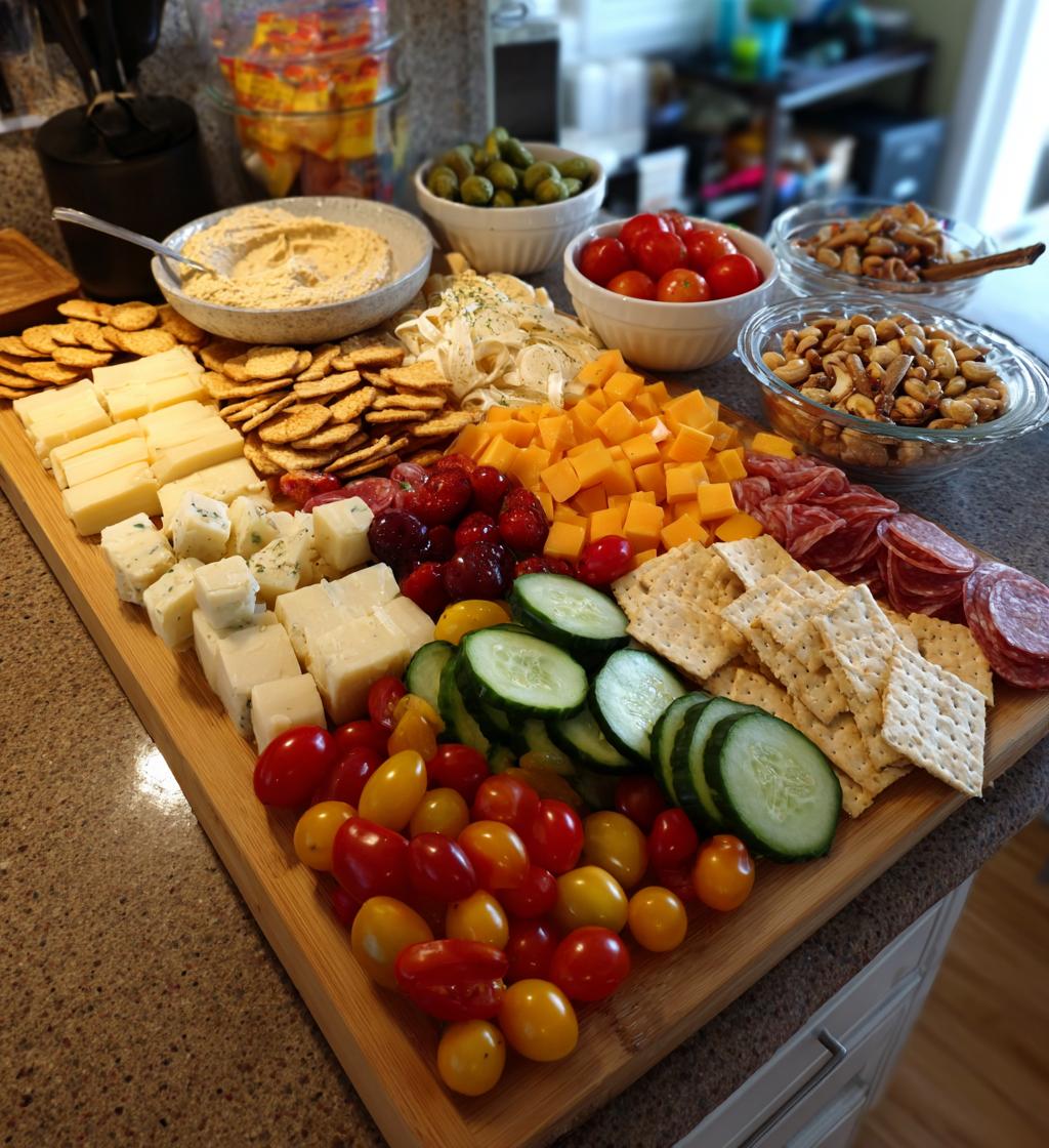 super bowl grazing table