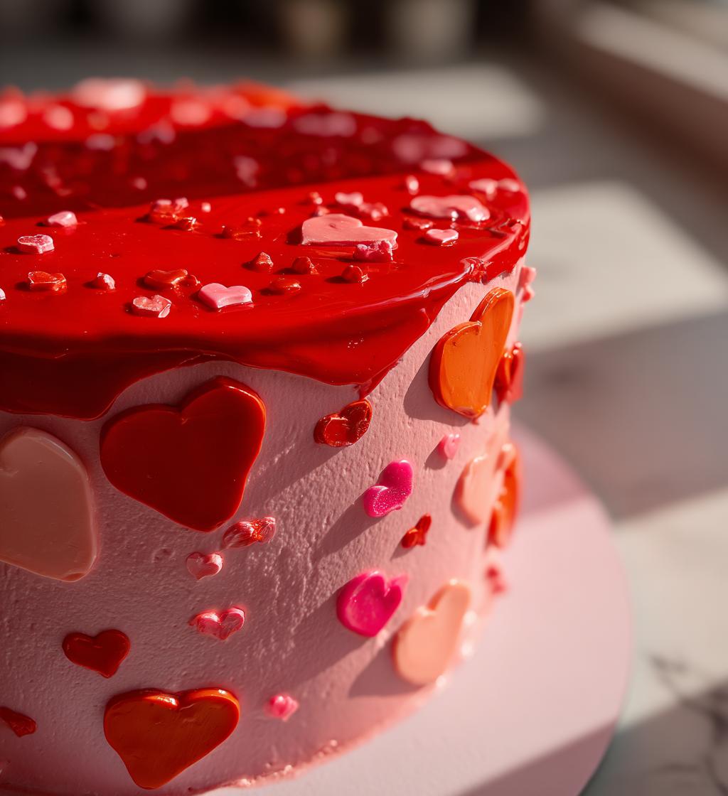 valentine cake fondant