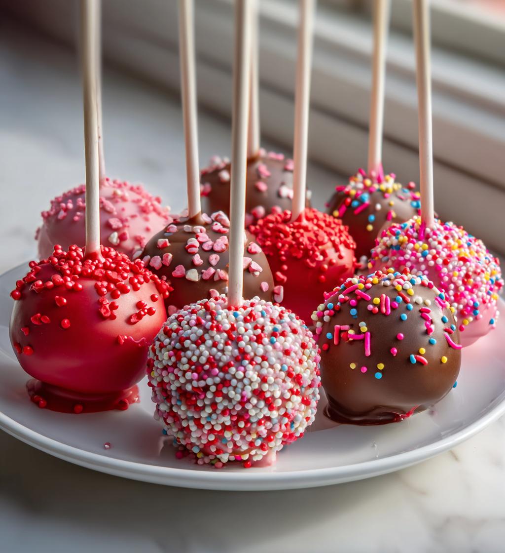 valentine cake pops