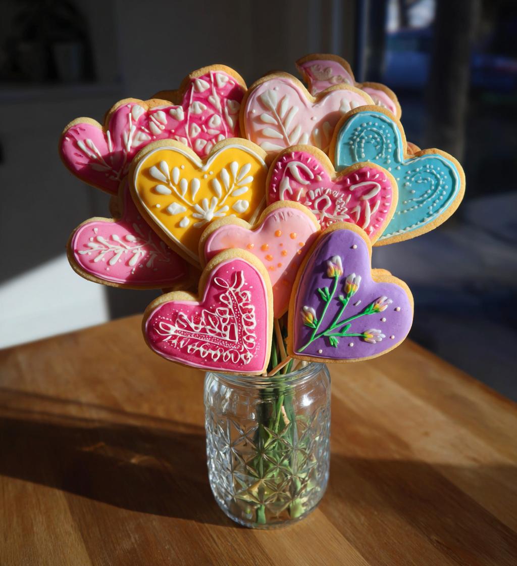 valentine cookie bouquets