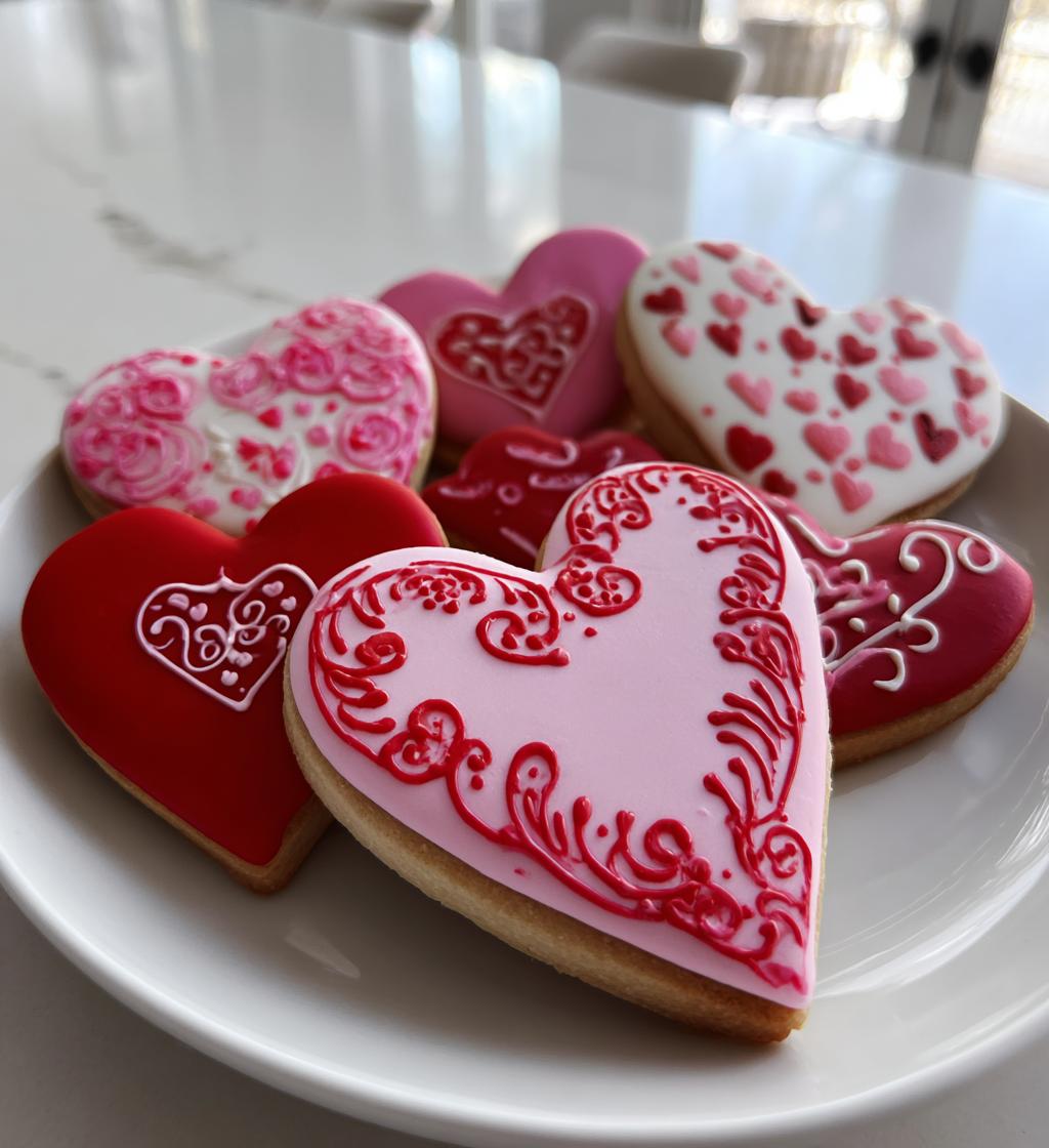 valentine cookies aesthetic