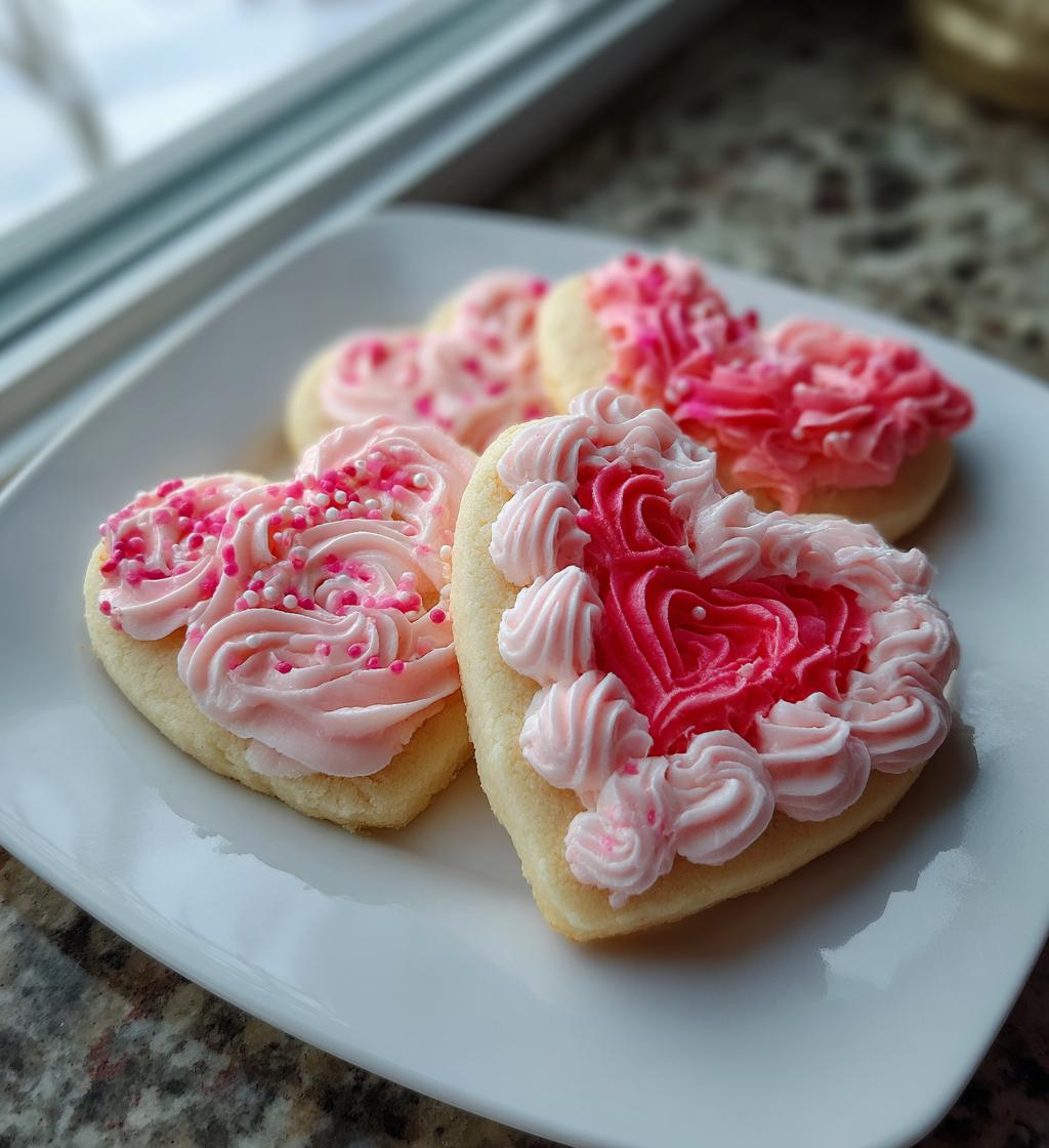 valentine cookies decorated buttercream