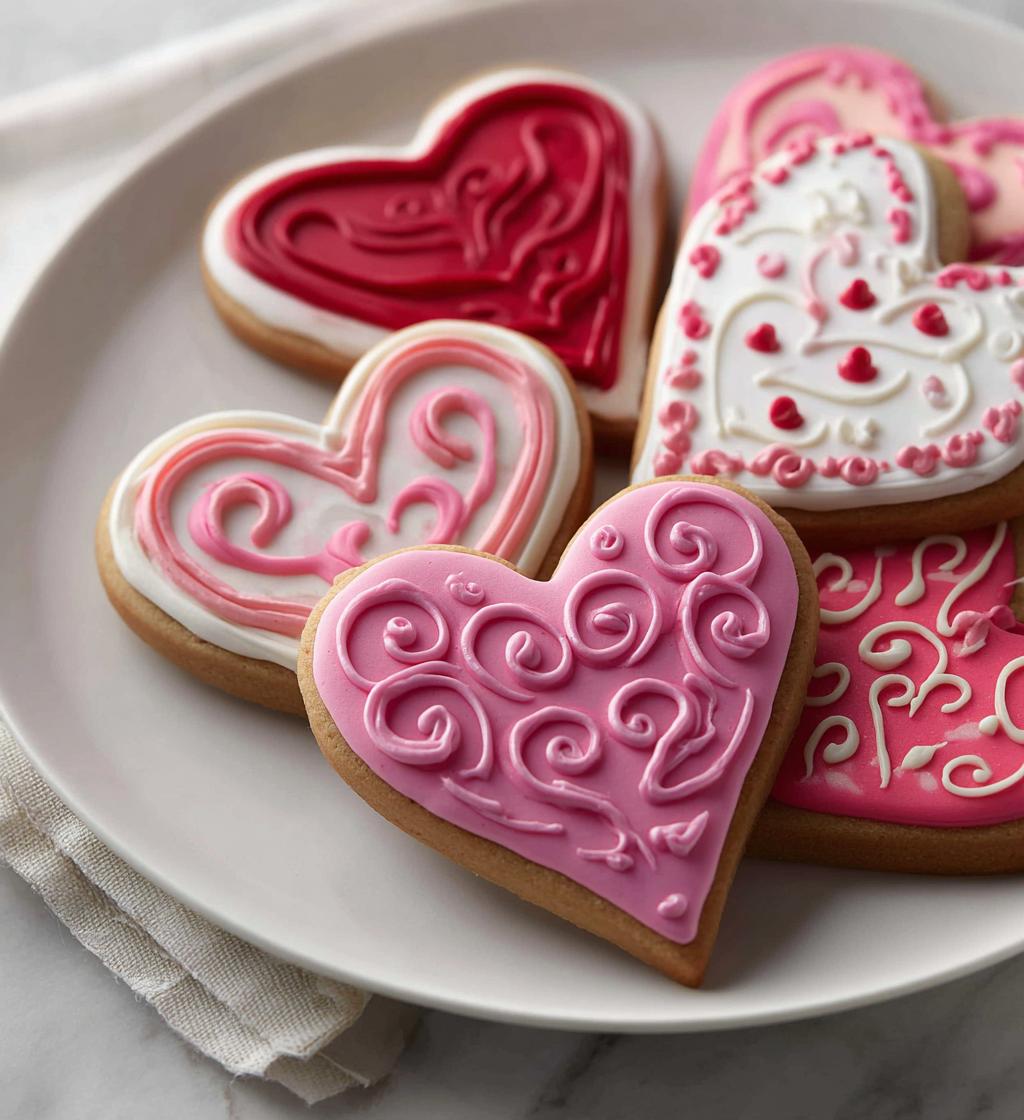 valentine cookies decorated ideas easy
