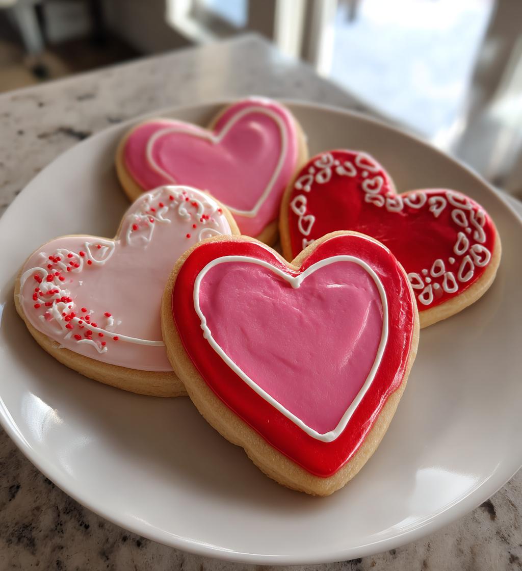 aesthetic valentines cookies