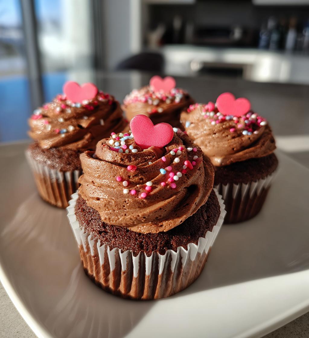 chocolate cupcakes valentines day