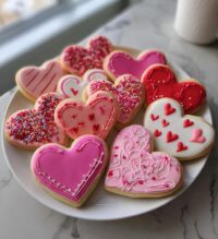 decorated valentines cookies