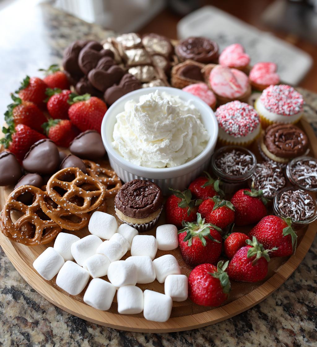 dessert board platter valentines