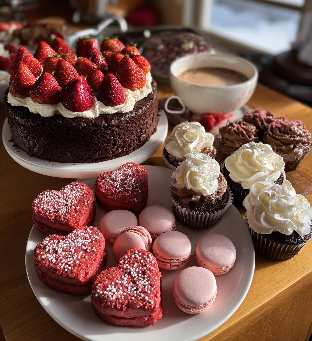 dessert table valentines day