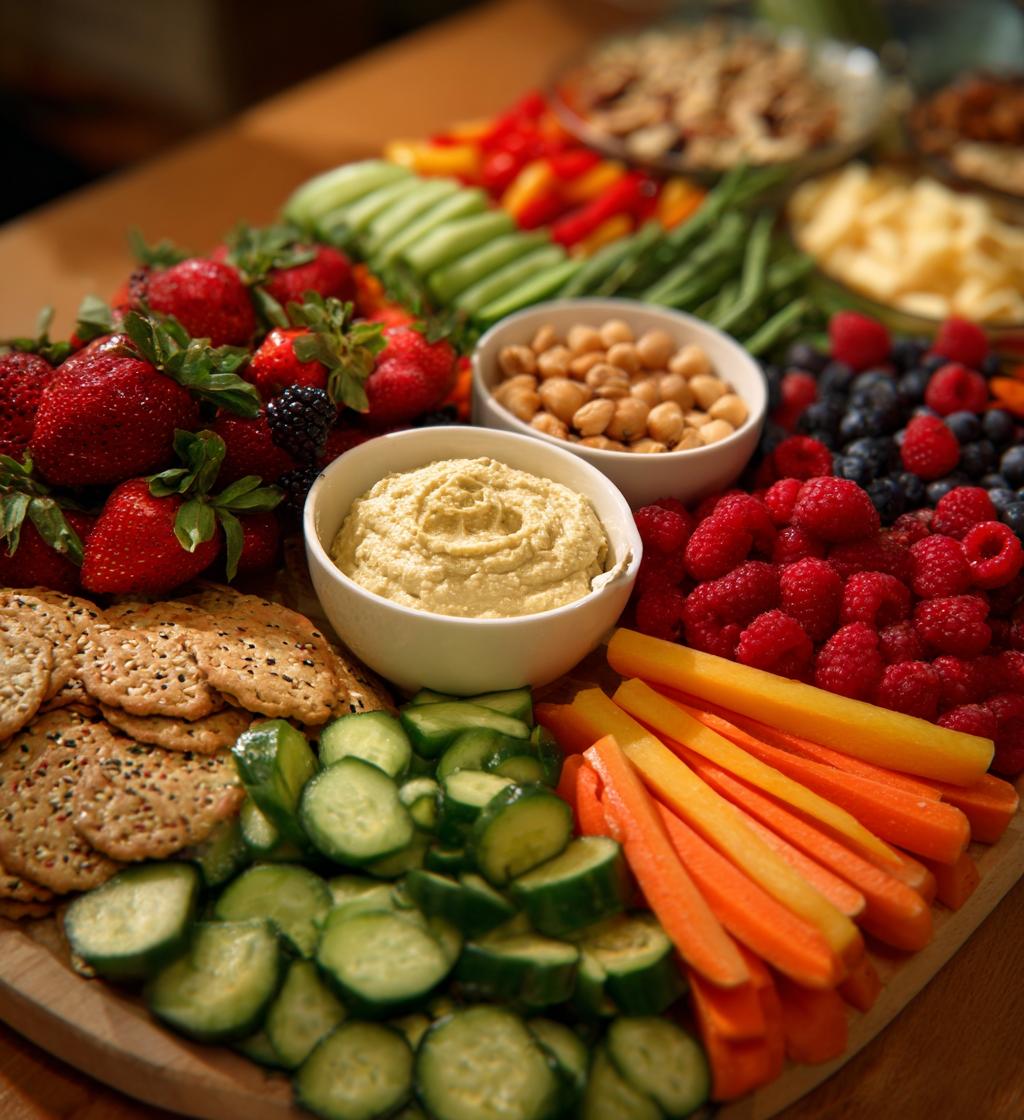 healthy valentines charcuterie board