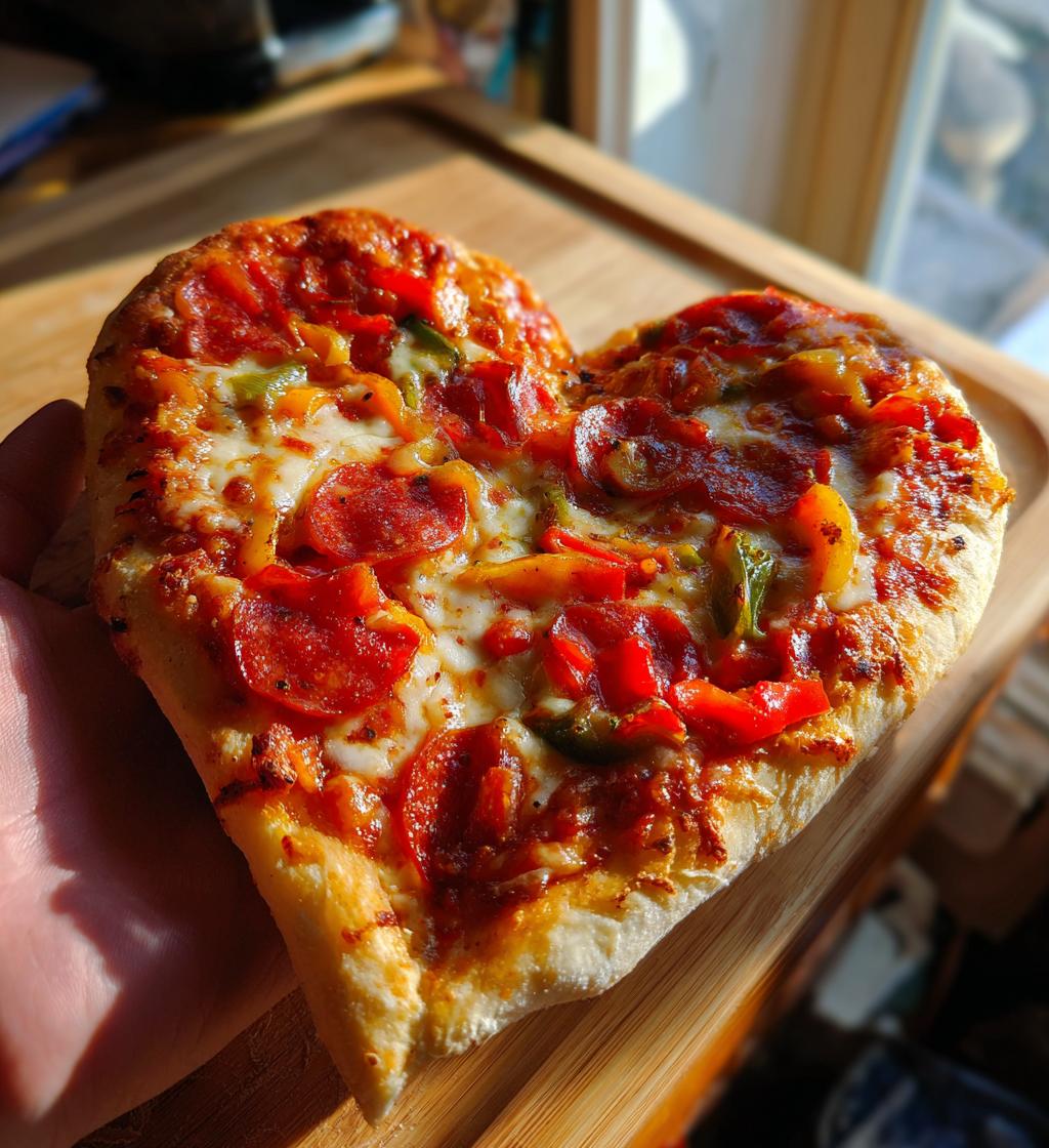 heart pizza valentines