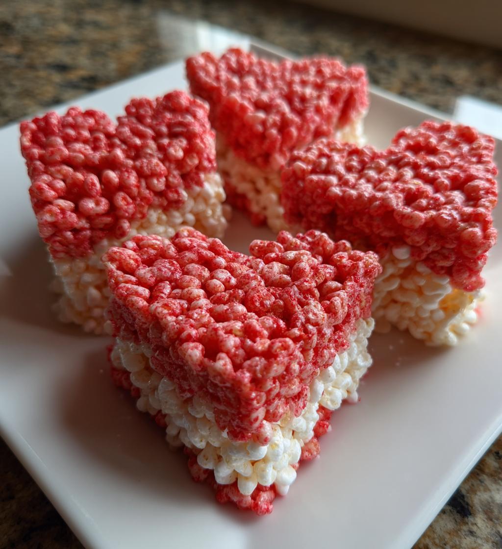 heart shaped rice crispy treats valentines day