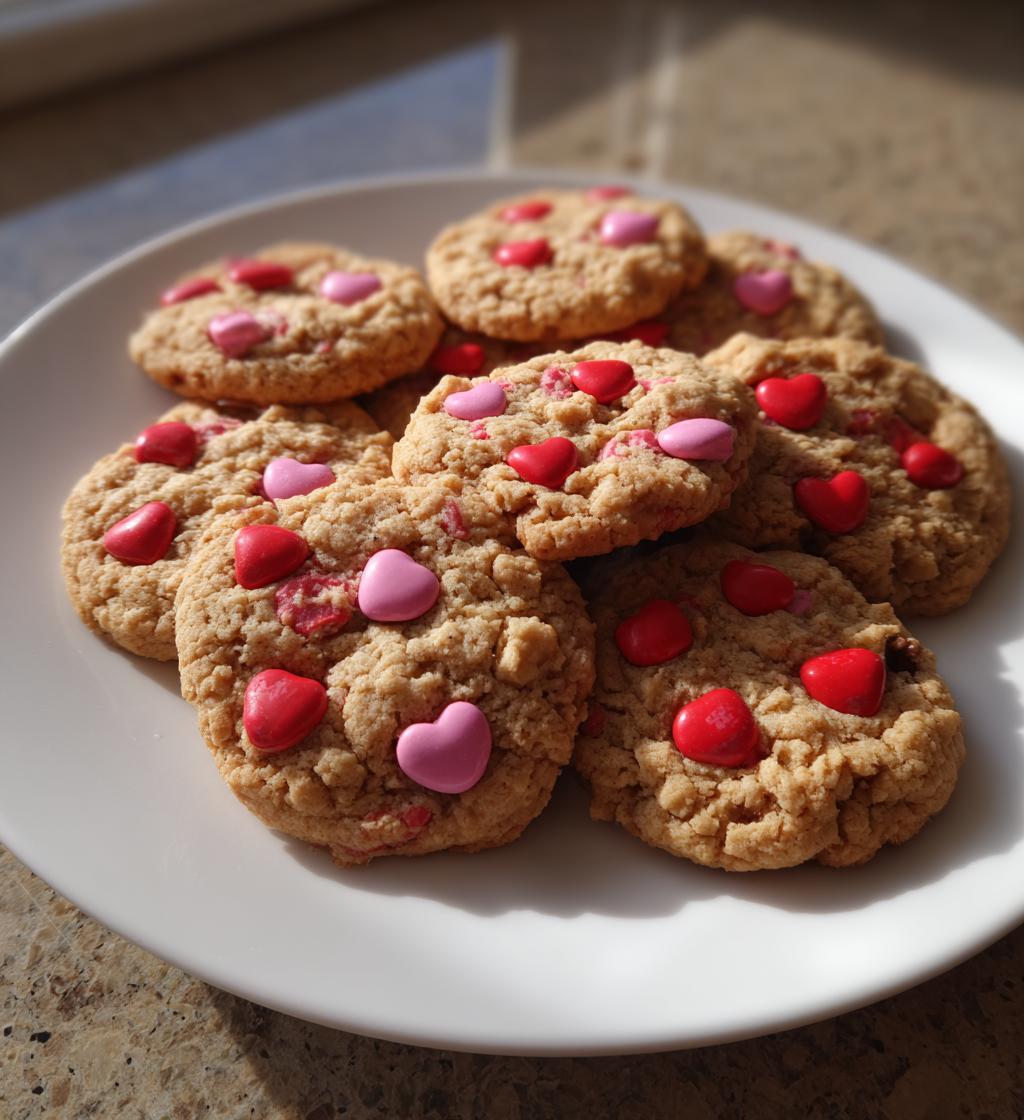 m&m cookies valentines