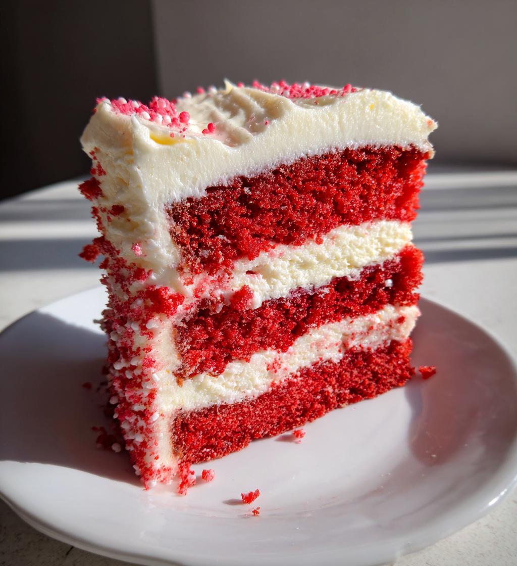 red and white valentines cake