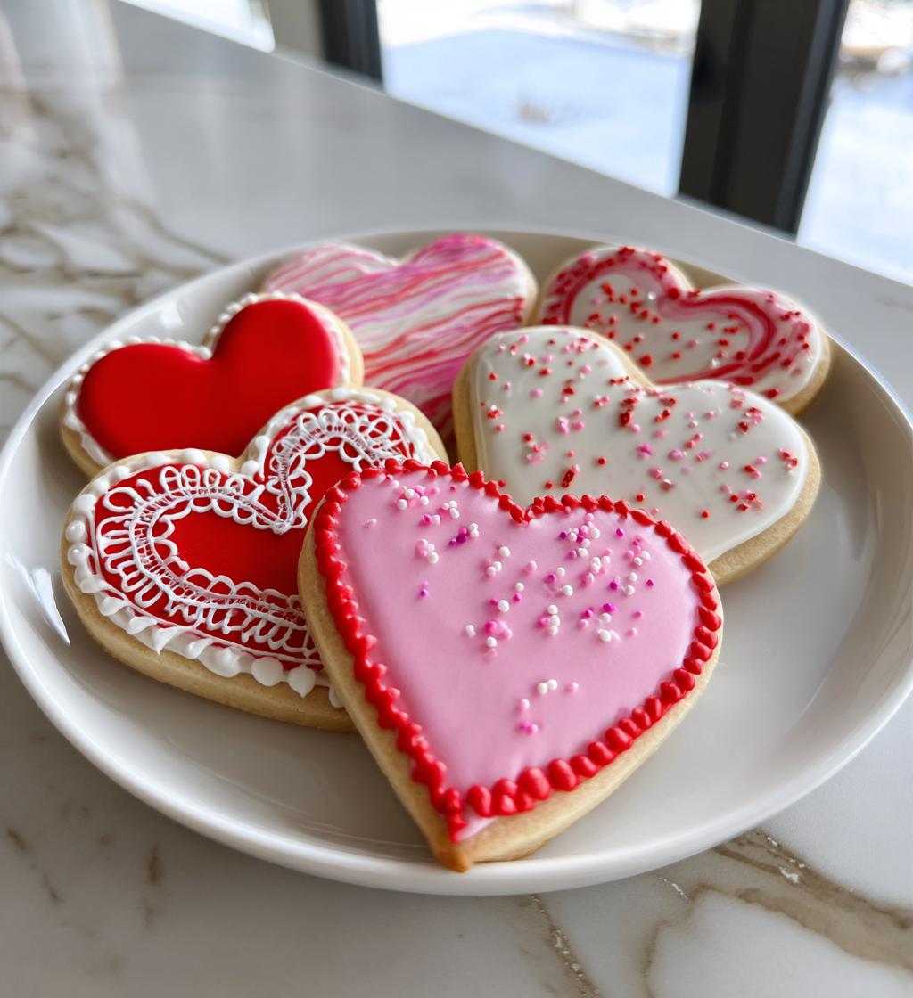 royal icing cookies designs valentines day