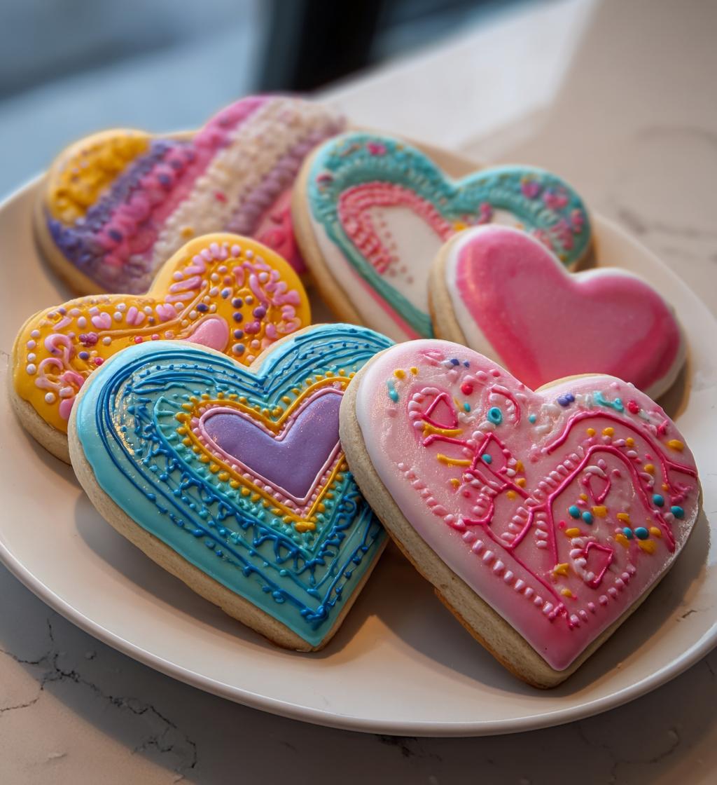 royal icing cookies valentines day