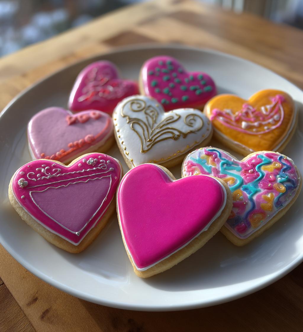 royal icing cookies valentines