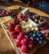 small valentines charcuterie board