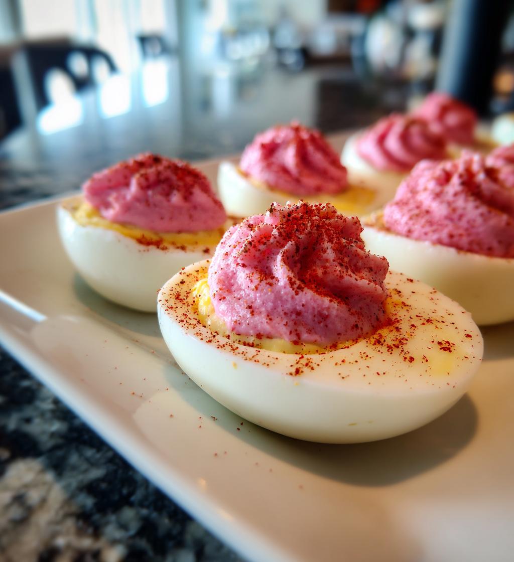 valentine deviled eggs