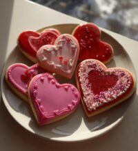 valentine icing cookies