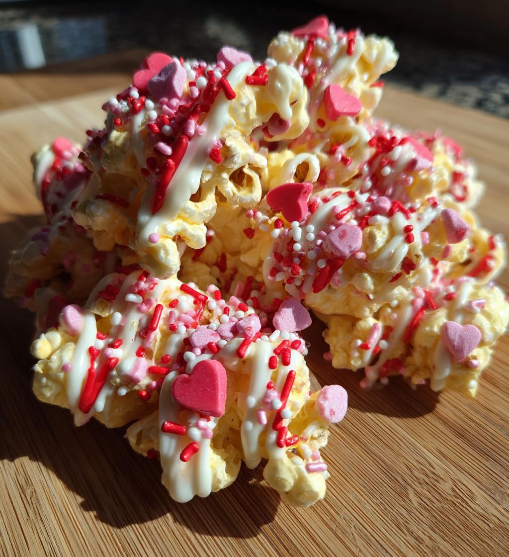 valentine popcorn treats