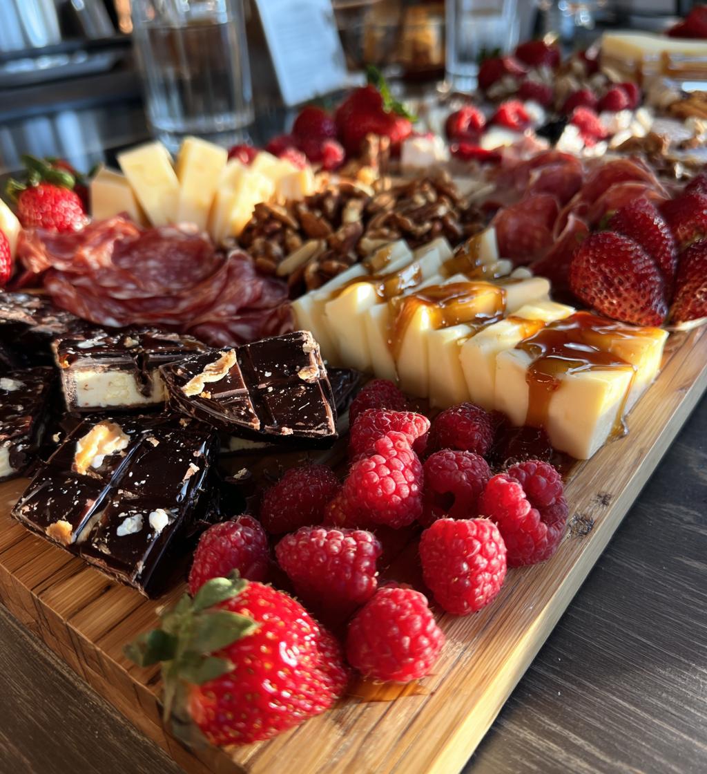 valentine themed charcuterie board
