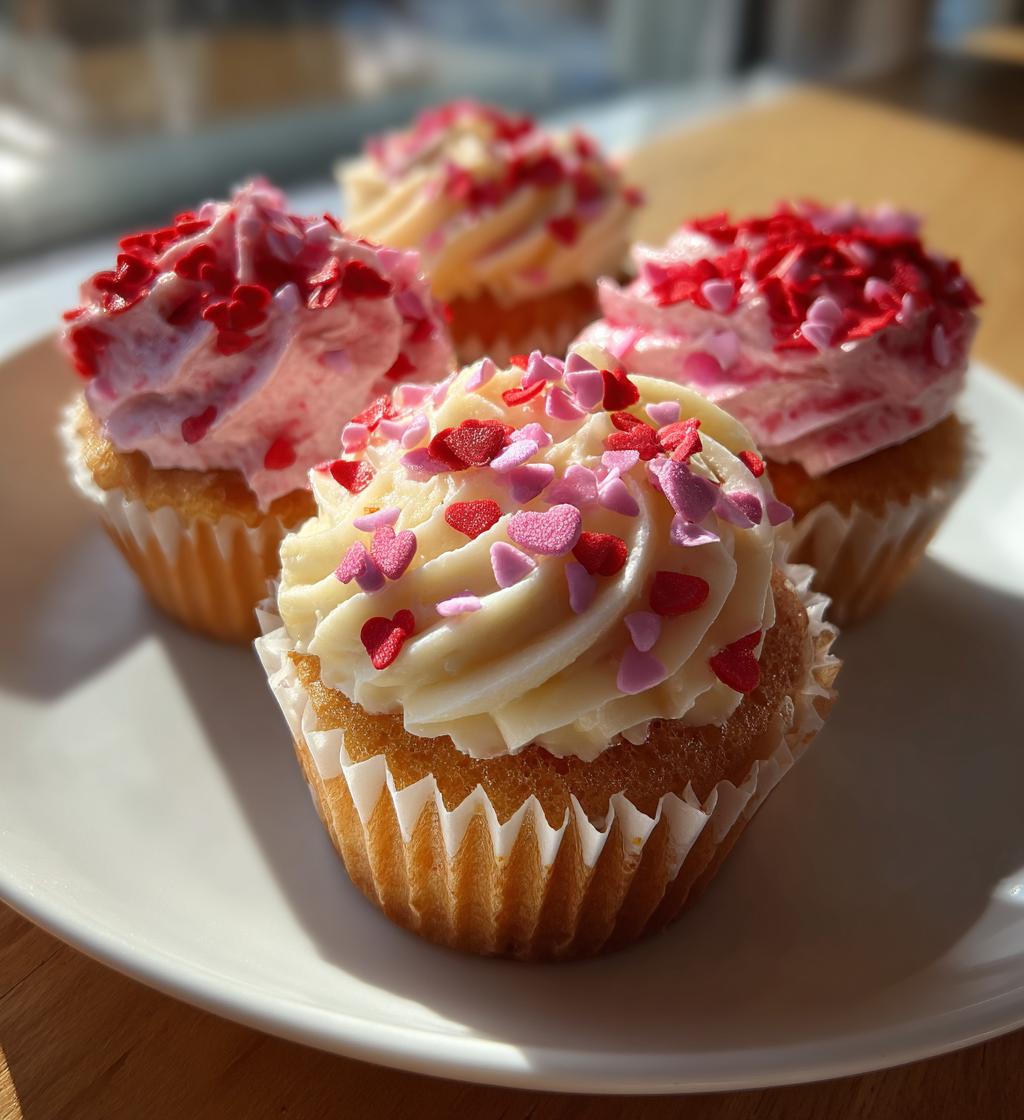 valentine themed cupcakes