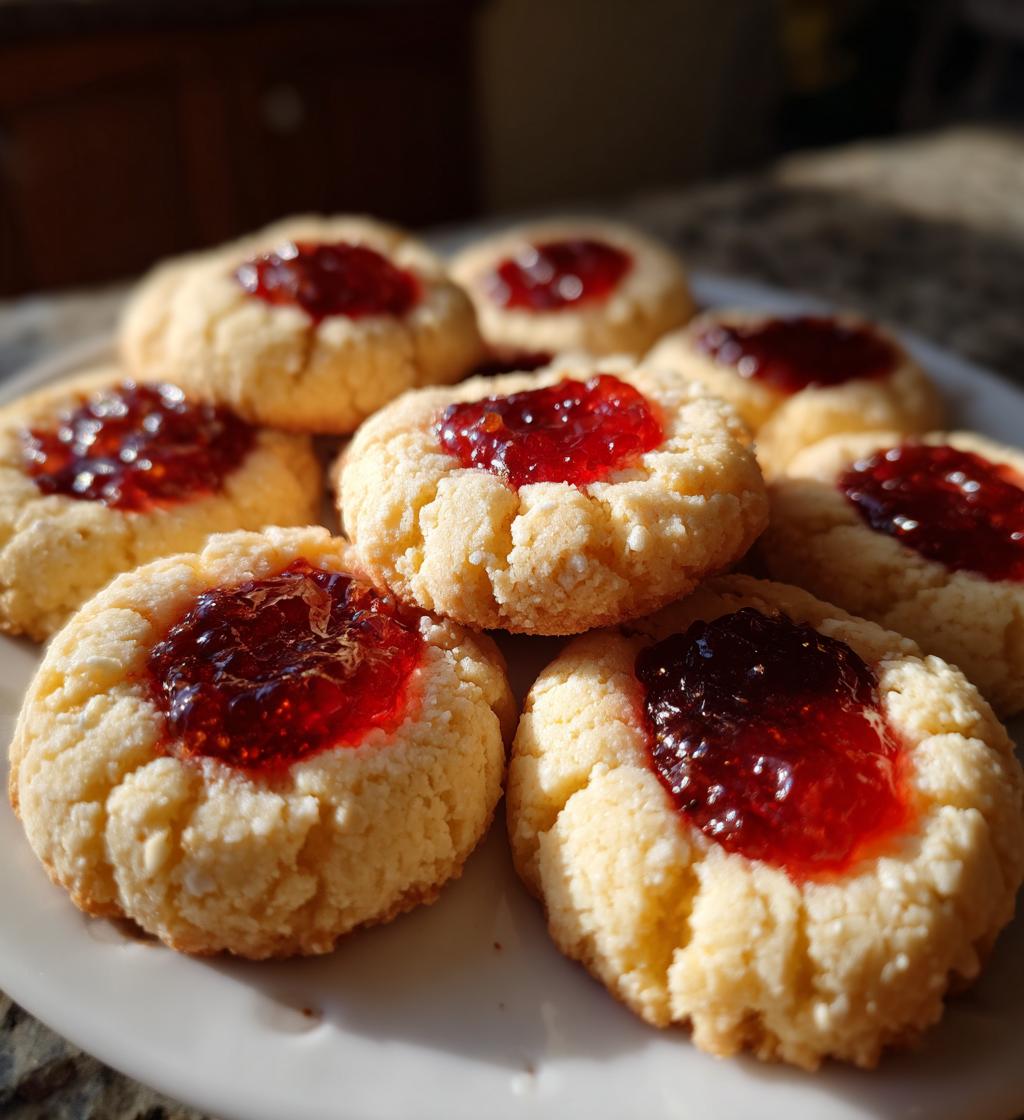 valentine thumbprint cookies