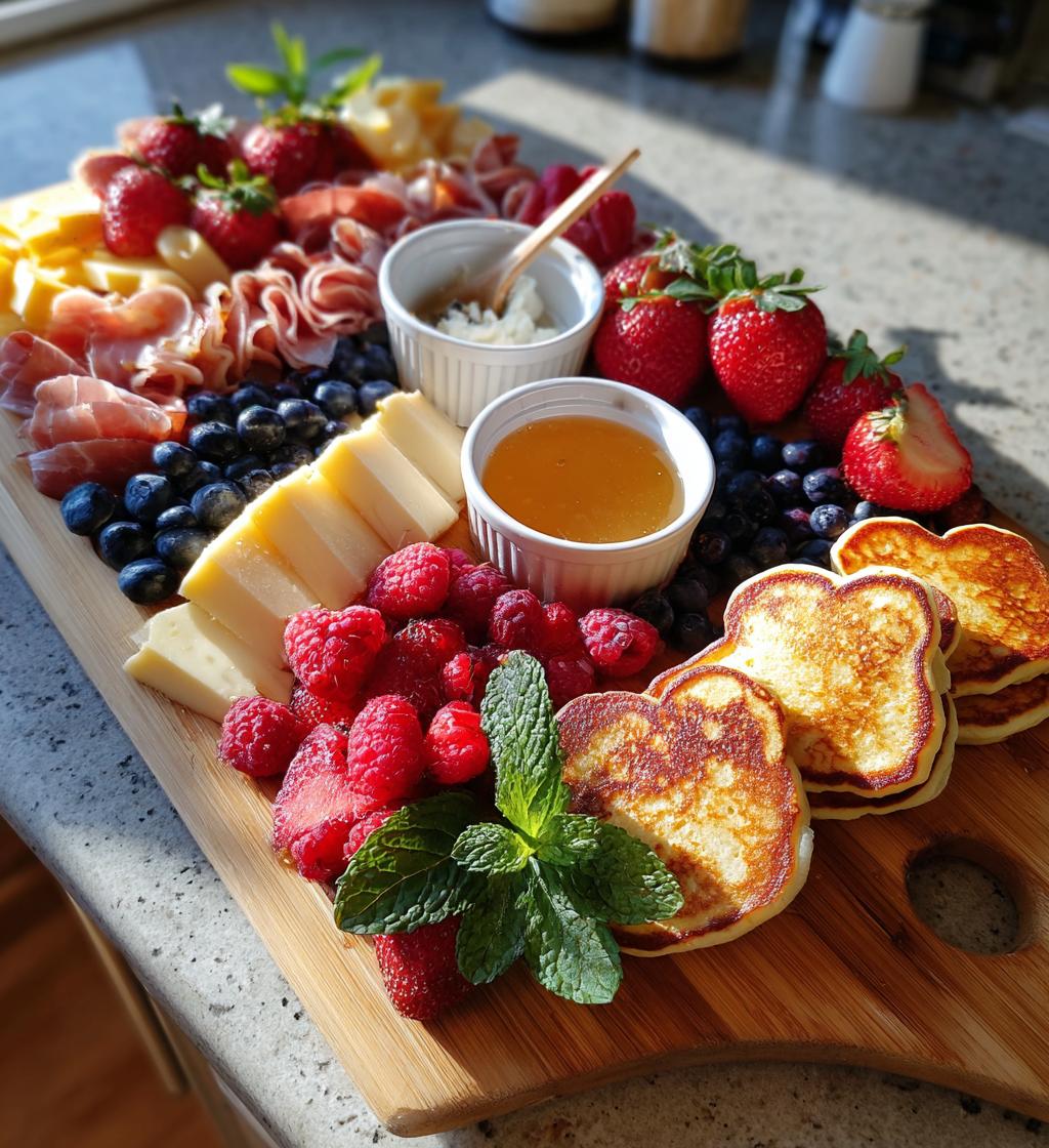 valentines breakfast charcuterie board