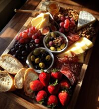 valentines charcuterie board for two