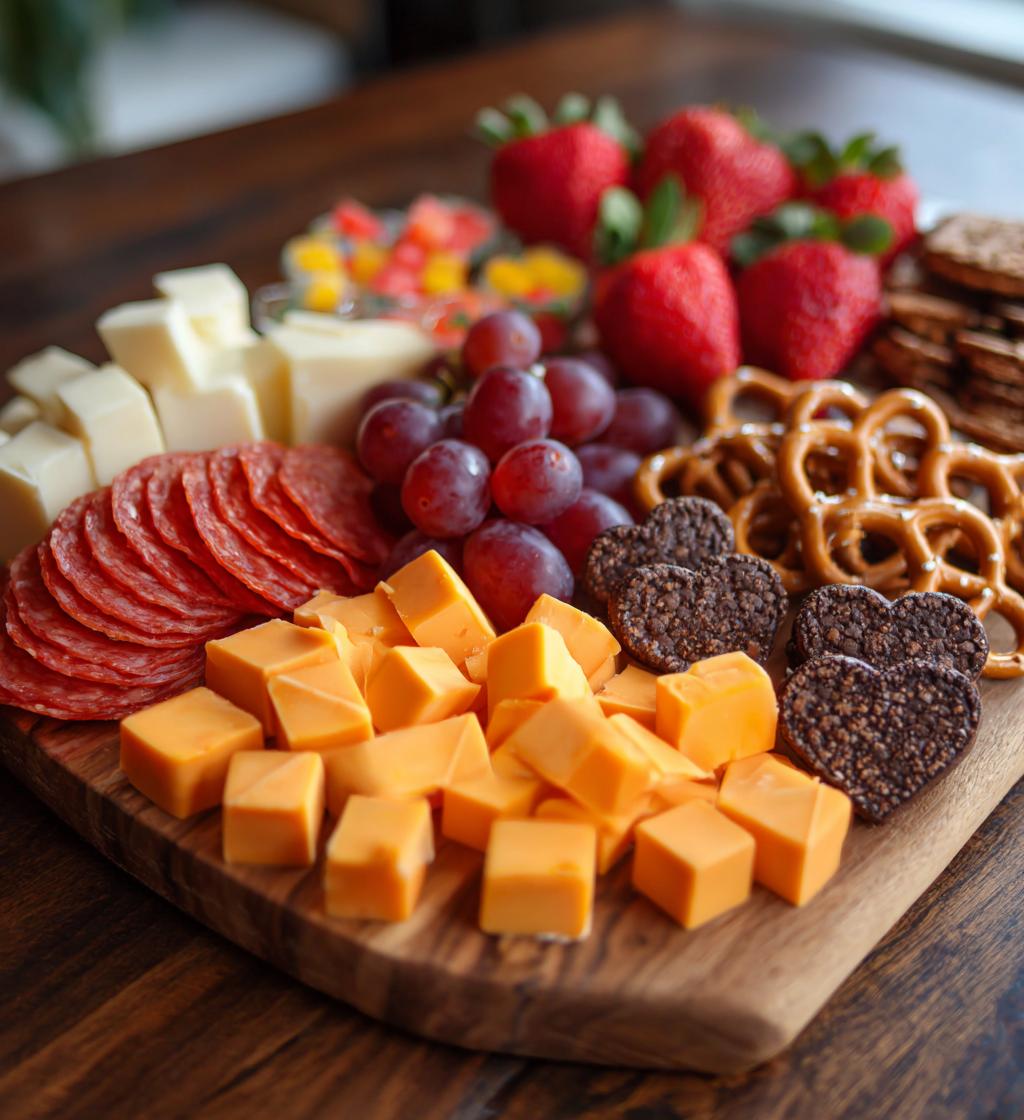 valentines charcuterie board kids