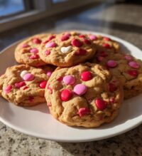 valentines day m&m cookies
