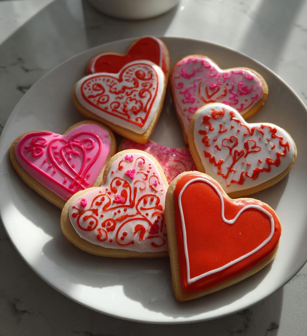 valentines day sugar cookies decorated