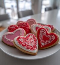 valentines decorated cookies