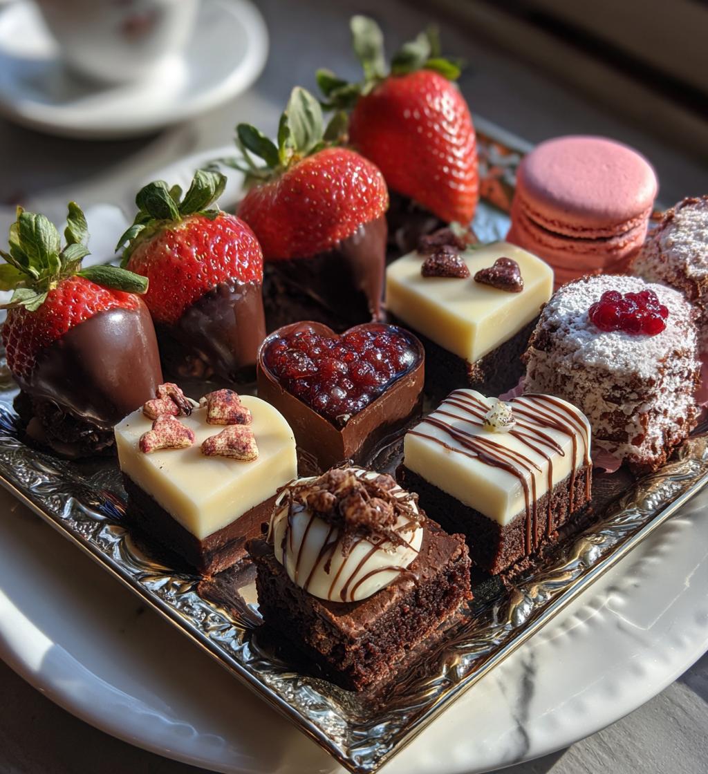 valentines dessert tray