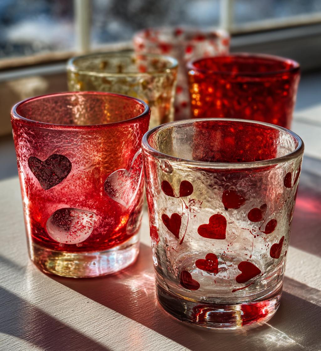 valentines drinking glasses